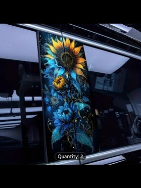 Blue & Yellow Sunflower Sticker Panels DIY Project